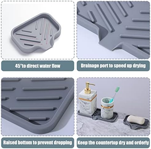 XIACIBDUS 2PCS Silicone Soap Holder for Kitchen Sink and Counter