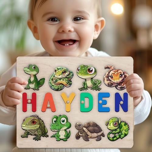 Personalized Wooden Name Puzzle Montessori Toy for Kids 1