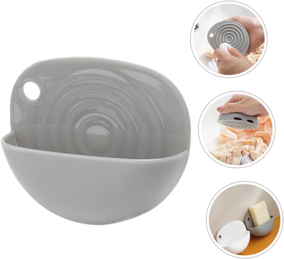 HOOTNEE Compact Wall Soap Holder for Bathroom and Kitchen