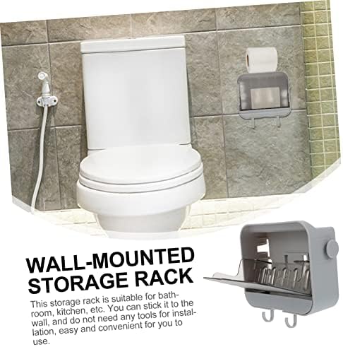 Happyyami 2 Hooks Wall Mount Soap Dish Holder