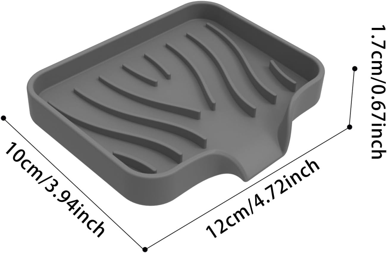 Premium Silicone Soap Dish Self-Draining Holder