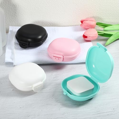 VOCOSTE Travel Soap Dish with Lock and Cover Black