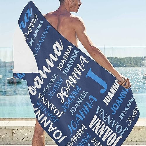 Artsadd Personalized Beach Towel for Kids Adults with Name