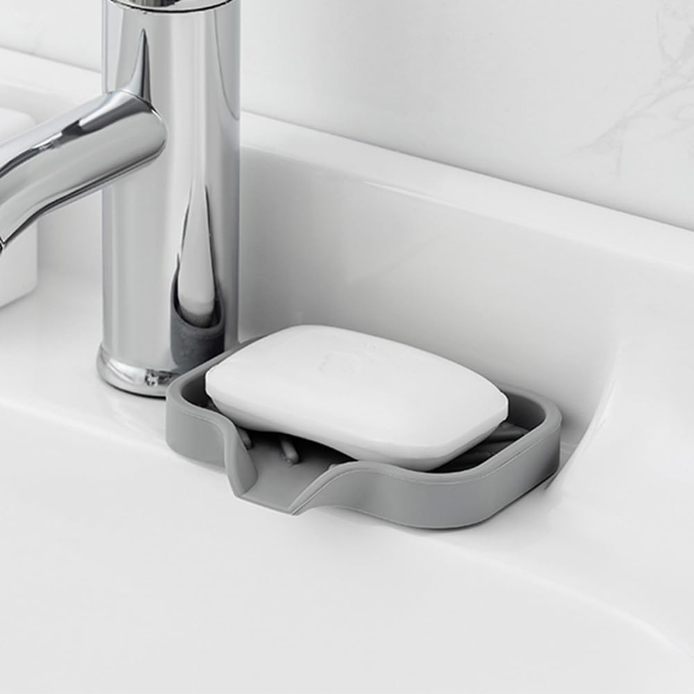 HiQiMi 2 Pack Soap Dish and Sponge Holder Set