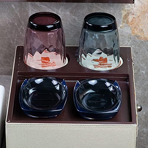 YOSXICC 2PCS Soap Dish Transparent Color