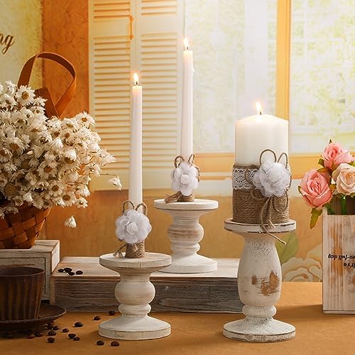 Zhehao 3 pcs Unity Candles with Holder Wedding Set