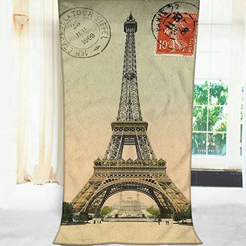 Moslion Retro Paris Eiffel Towel Set for Home Beach Camping