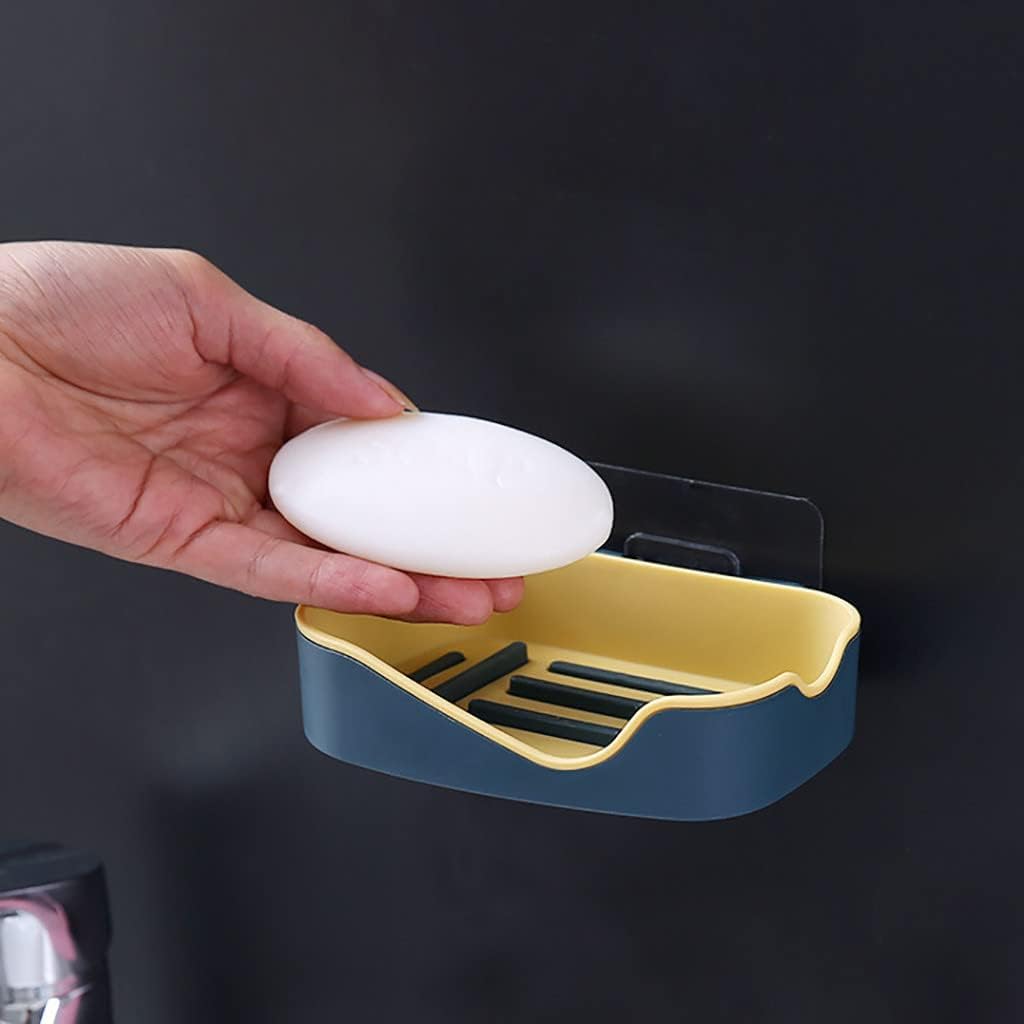 Wall-Mounted Plastic Soap Holder with Drainage