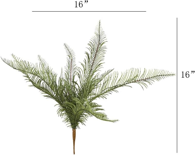 Shirfloral 2Pcs Artificial Boston Fern Leaves Plants