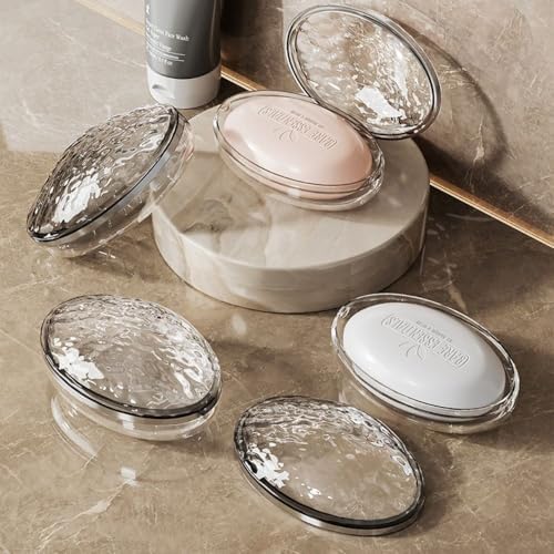 Durable Plastic Soap Box with Lid for Travel and Bathroom Use