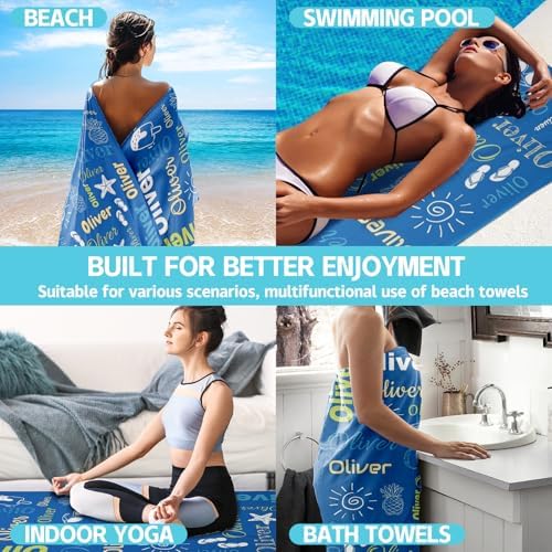 Personalized Beach Towels for Kids with Names