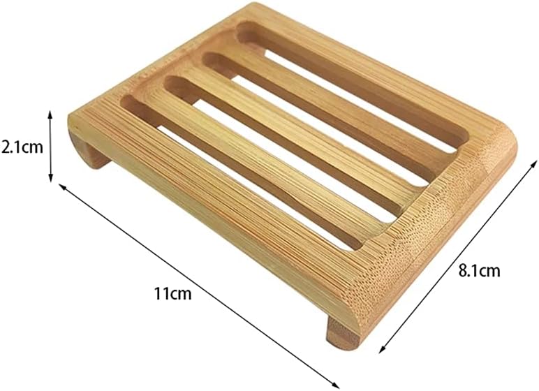 HUKK Bamboo Soap Dish with Drainage and Style