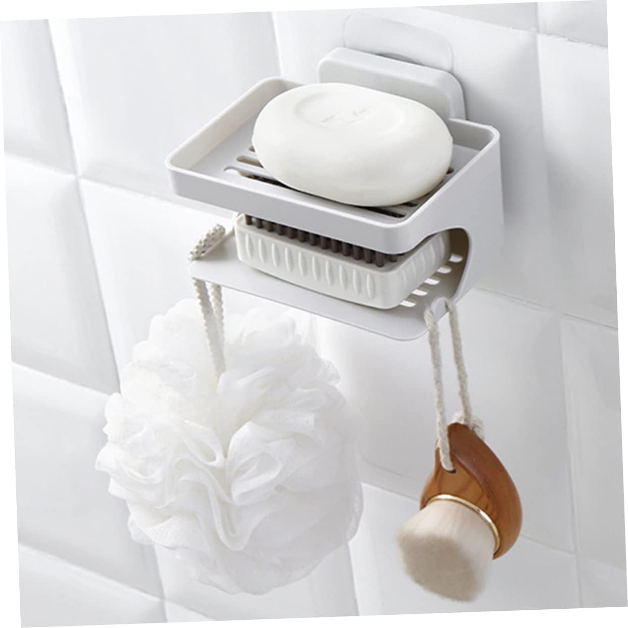 FOYTOKI Double Layer Soap Holder for Bathroom and Kitchen