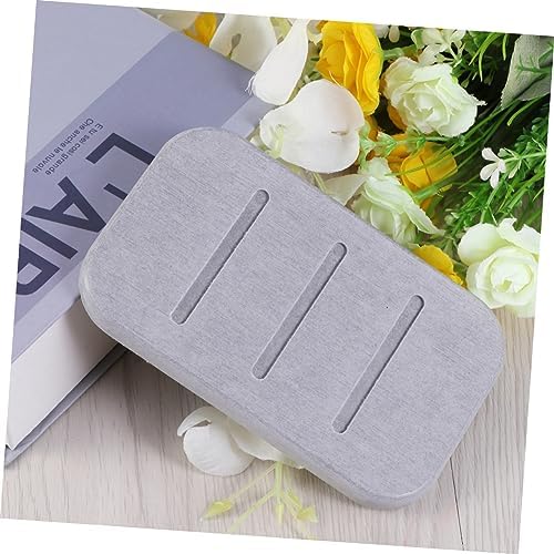 PRETYZOOM Non-Slip Diatomite Soap Dish Grey