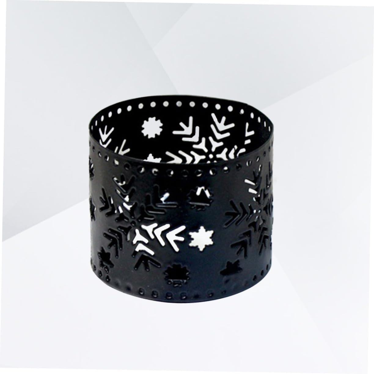 Retro Style Iron Hollow Christmas Candle Holder Snowflake Decor