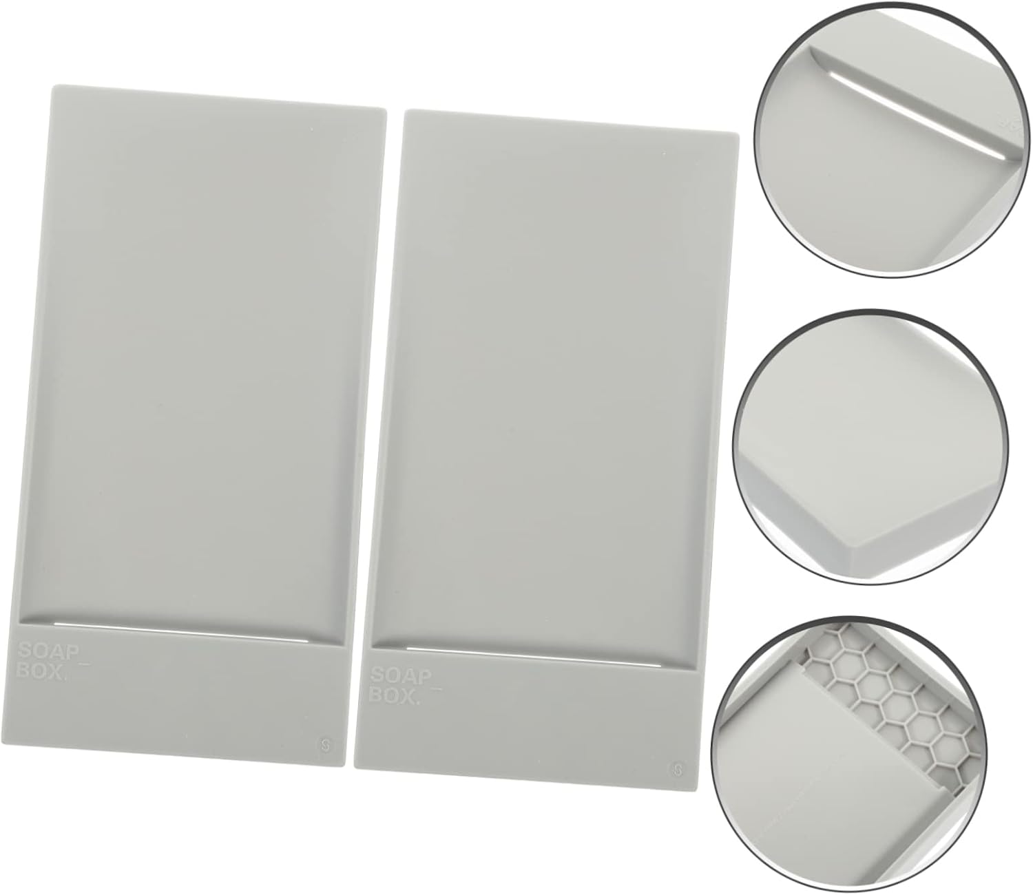 PRETYZOOM 2-Piece Self-Draining Soap Dish for Countertop Bathrooms and Kitchens