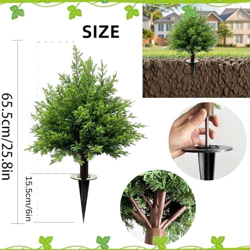 Lifelike Faux Cedar Planter Fillers - 258 Inches High