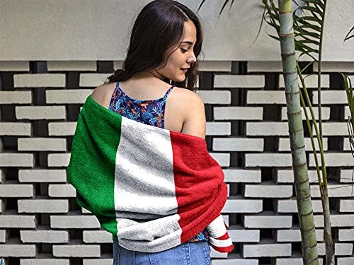 Italian Flag Microfiber Beach Towel - 30x60 inches Soft Quick Dry