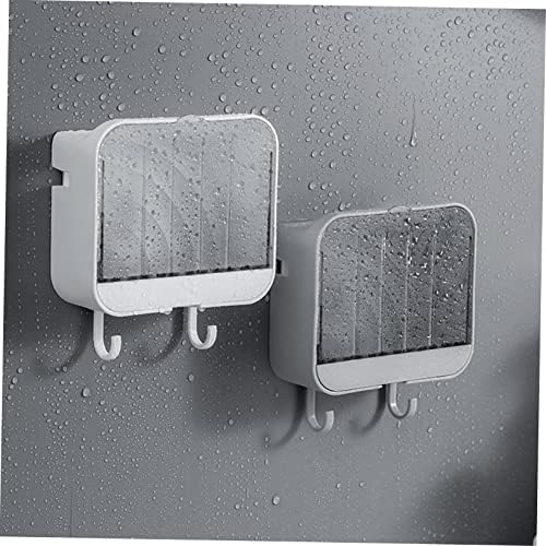 Holibanna 2 Hooks Wall Rack Toiletry Storage Bracket