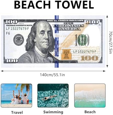 Meeting Love Dollar Beach Towel 70x140cm