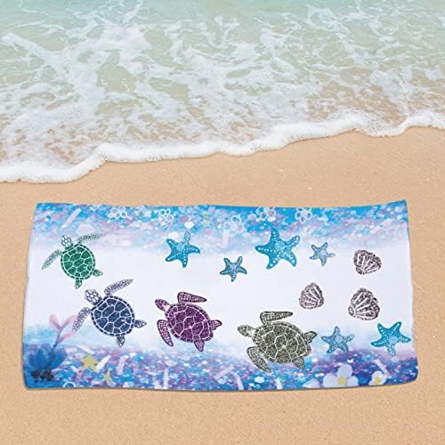 MYSLC Sea Turtle Starfish Beach Towel for Kids Adults 1