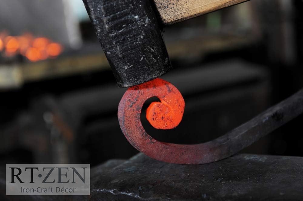 RTZEN Rustic Bell Candle Snuffer - Unique Black Matte Wrought Iron