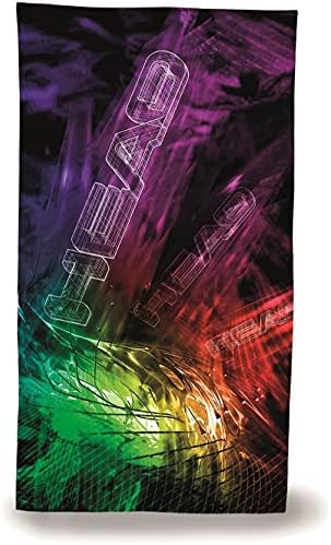 Abstract Rainbow Smooth Flat Microfiber Beach Towel 1
