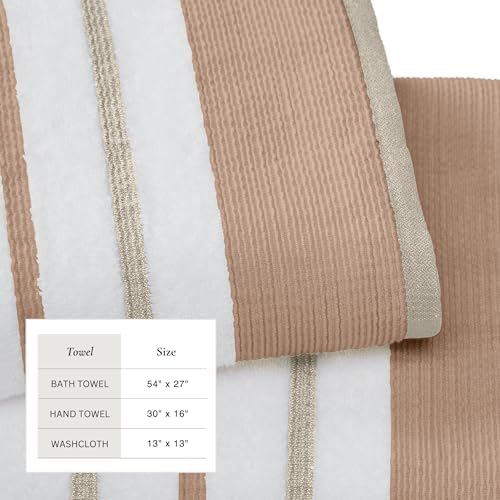 Great Bay Home Decorative Bath Towel Set 6 Piece