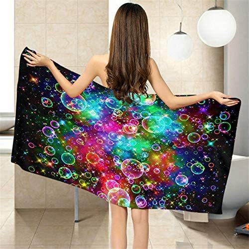 Moslion Colorful Bubbles Bath Towel 64x32 Inches