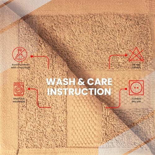 Infinitee Xclusives 100 Cotton Wash Cloths - Pack of 4 12x12 Inches 1