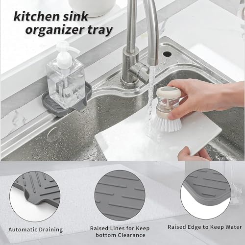 AKOAK 1 Pack Silicone Soap Dish Rack for Sink and Bathroom