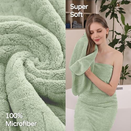 CARGOMEN Oversized Bath Towel Set 4PCS Olive