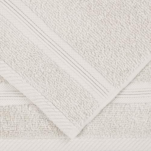 Superior 12-Piece Cotton Towel Set Ivory 1