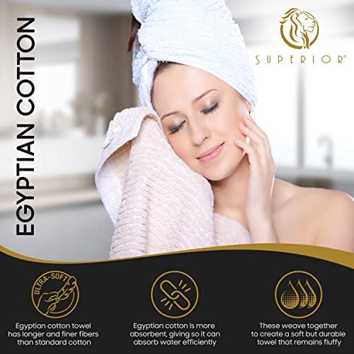 Superior Basketweave Egyptian Cotton 3-Piece Towel Set