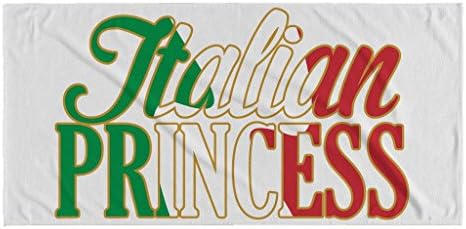 Large Microfiber Beach Towel - Italian Princess Design