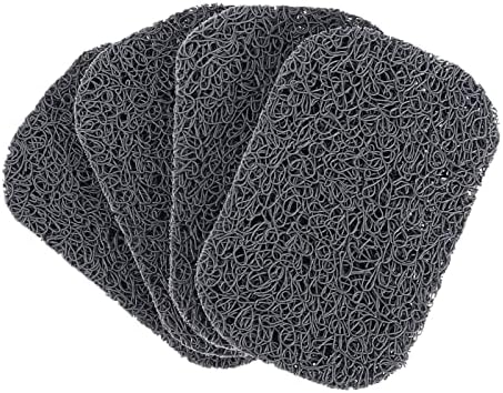 Hesitroad Soap Dish 4Pcs Quick Drainage Lifting Pads Creative Grey