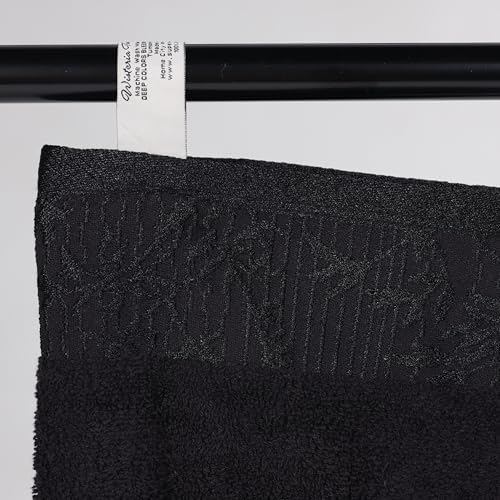 Superior 12-Piece Cotton Towel Set with Floral Border