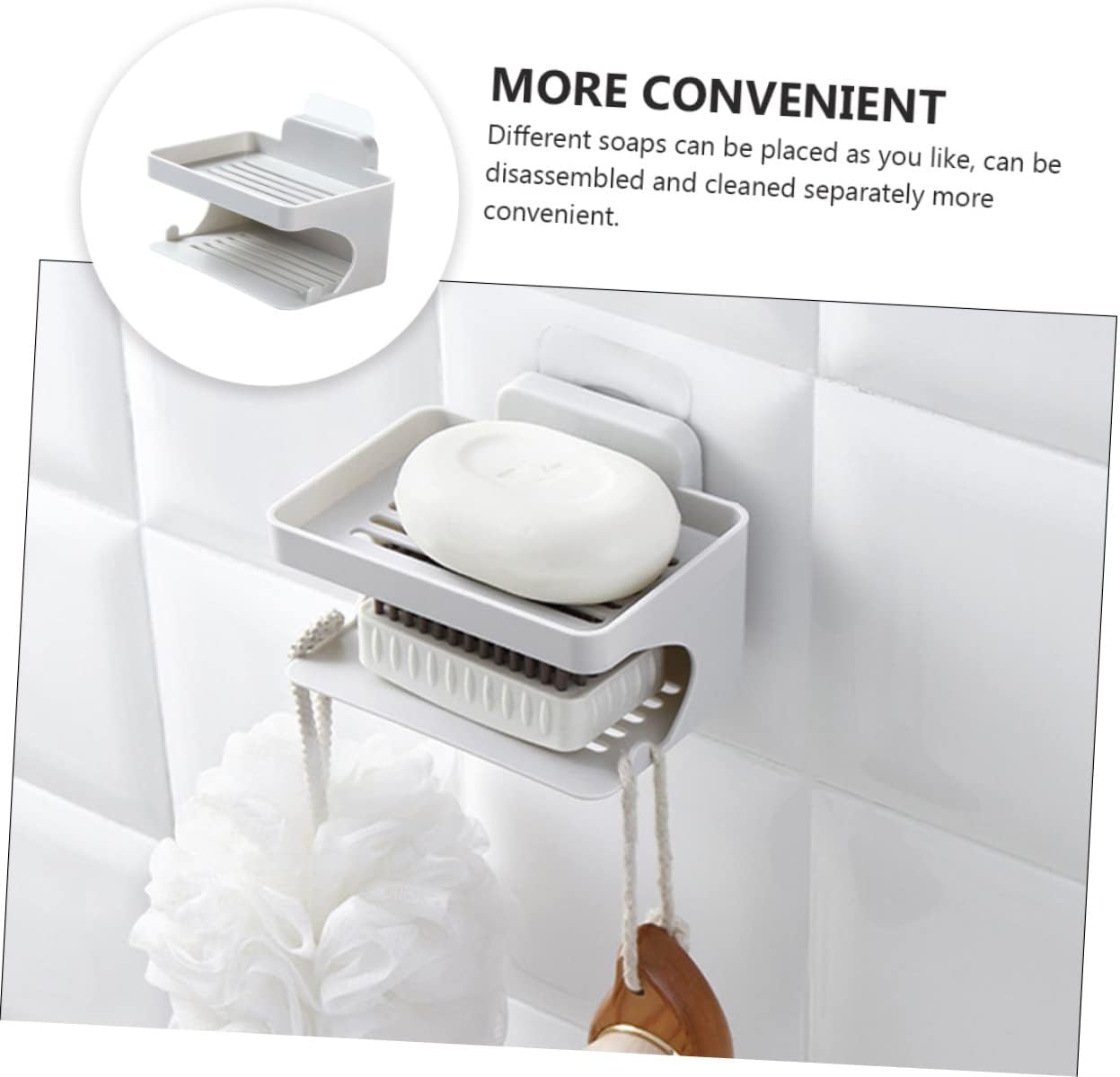 Double Layer Soap Dish Holder for Bathroom and Kitchen 1