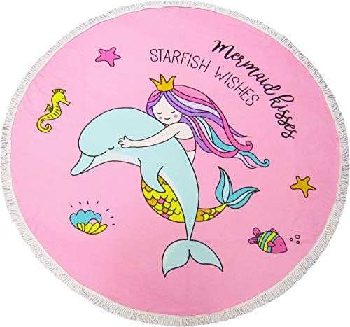 Mermaids Starfish Wishes 5ft Beach Towel Blanket