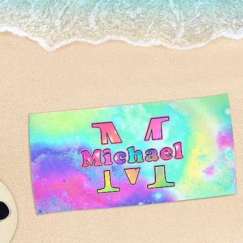 Artsadd Personalized Beach Towel with Initials