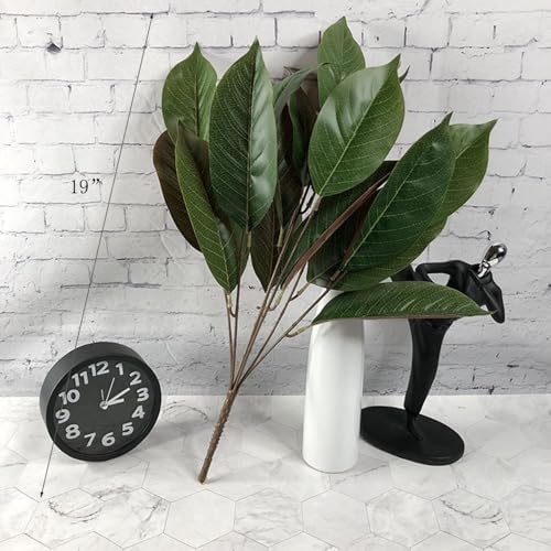 4Pcs Red Artificial Magnolia Shrubs for Home Decor