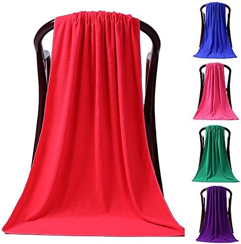 Large Solid Color Microfiber Beach Towel Sheet Blue