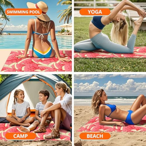 PAMFOIEL 59 x 29 Inch Microfiber Beach Towel for Kids