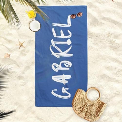 ZYMECH Personalized Beach Towel with Custom Text