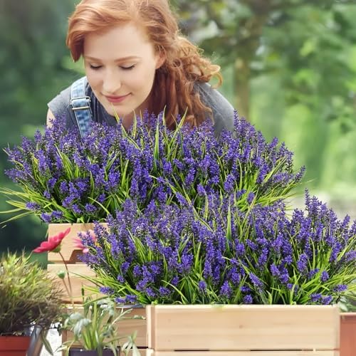Waipfaru Artificial Flowers Purple 20 Bundles
