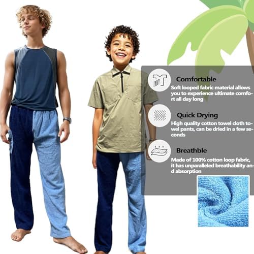 Fawyn Cotton Terry Towel Pants for Swimmers 1