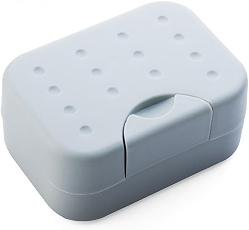 BILIKEYU Travel Soap Dish Holder Box Grey One Size
