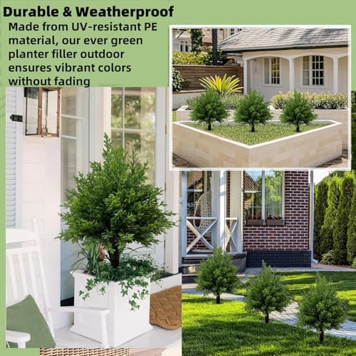 Lifelike Faux Cedar Planter Fillers - 258 Inches High