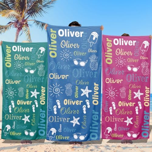Personalized Beach Towels for Kids with Names