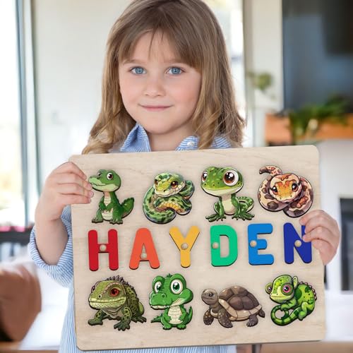 Personalized Wooden Name Puzzle Montessori Toy for Kids 1